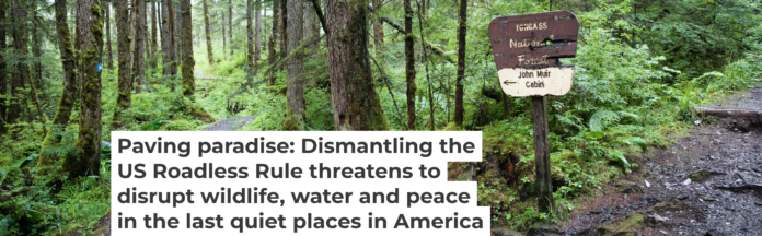 A sign on a dirt hiking trail in the Tongass National Forest in southeast Alaska points to naturalist John Muir’s cabin. Wanderluster/iStock/Getty Images